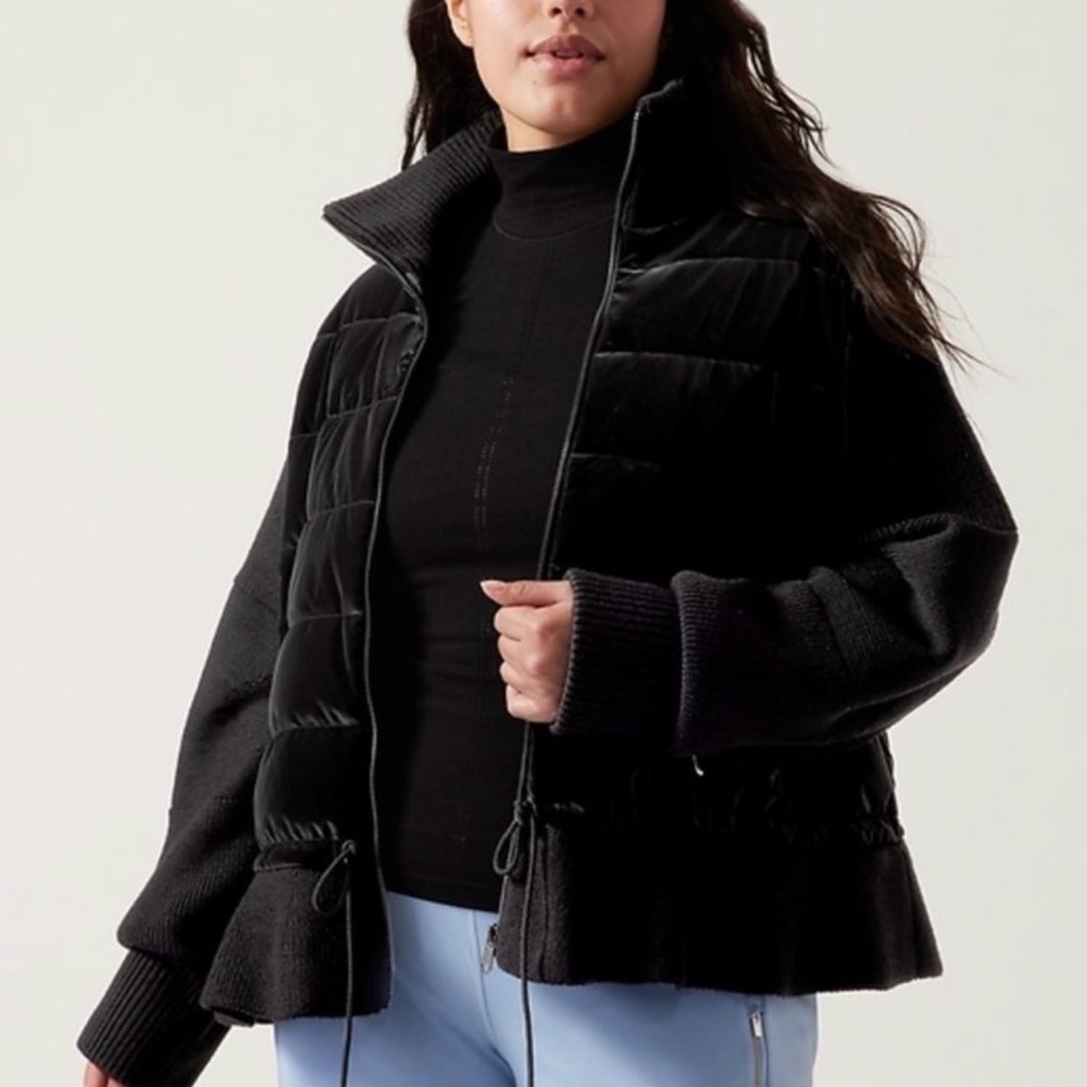 Athleta womens hangover hybrid black jacket size medium